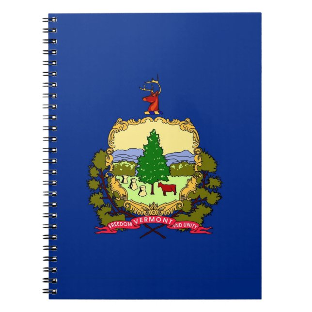 Cuaderno Portátil con bandera del estado de Vermont (Frente)