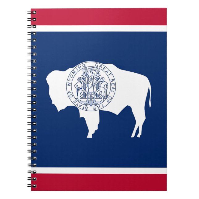 Cuaderno Portátil con bandera del estado Wyoming (Frente)