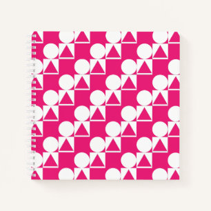 Cuaderno Portátil con círculo, triángulo y patrón cuadrado