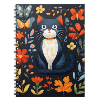 Cuaderno Portátil con cubierta de impresión de gato lindo