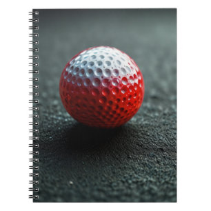 Cuaderno Portátil con diseño de esfera texturizada - rojo y