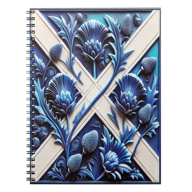Cuaderno Portátil con diseño moderno estilo escocés (Frente)