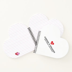 Cuaderno Portátil con forma de corazón