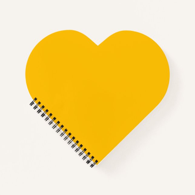 Cuaderno Portátil con forma de corazón ámbar (Anverso)