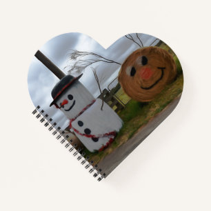 Cuaderno Portátil con forma de corazón para Navidades de co