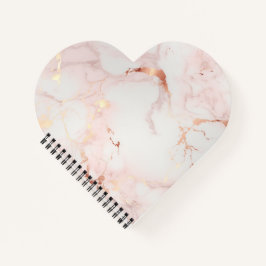 Cuaderno Portátil con forma de corazón rosa claro