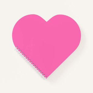 Cuaderno Portátil con forma de corazón rosado caliente