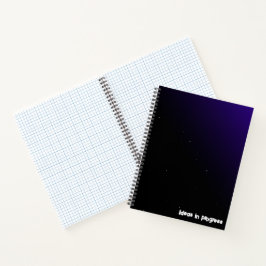 Cuaderno Portátil Con Gradiente Púrpura Y Patrón De Espacio