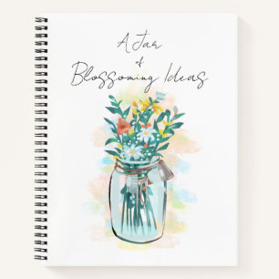 Cuaderno Portátil con Ilustracion de barra de flores