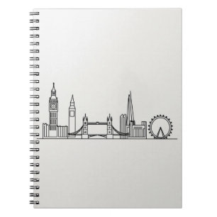Cuaderno Portátil con línea aérea de Londres - Diseño Minim