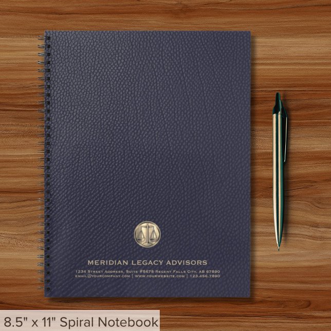 Cuaderno Portátil con logotipo de escala de justicia legal (Subido por el creador)