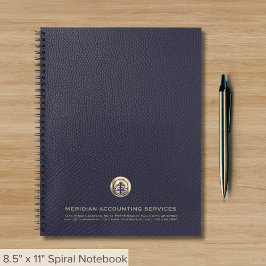 Cuaderno Portátil con logotipo de sello de oro