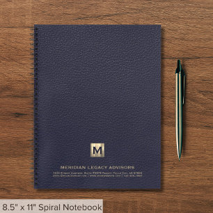 Cuaderno Portátil con logotipo inicial de Blue Professional