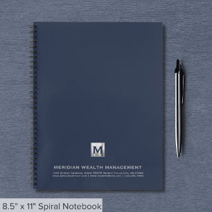 Cuaderno Portátil con marca con monograma de empresa