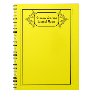 Cuaderno Portátil con marco ornamental negro