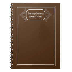 Cuaderno Portátil con marco ornamental plateado