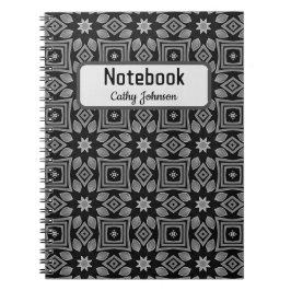 Cuaderno Portátil con motivos negros y grises