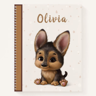 Cuaderno Portátil con nombre de perro animal de cachorro su