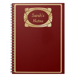 Cuaderno Portátil con placa de placa con nombre Ornate con