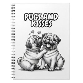 Cuaderno Portátil con pug que trae alegría a tu vida