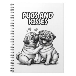 Cuaderno Portátil con pug que trae alegría a tu vida