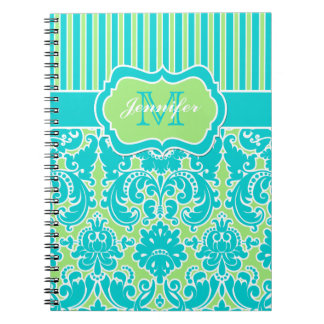 Cuaderno Portátil con rayas blancas y azules personalizadas