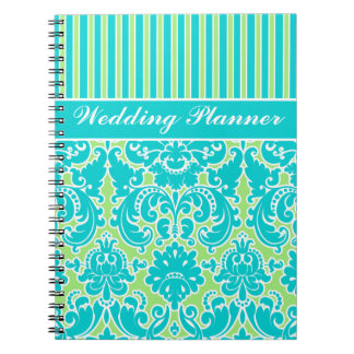 Cuaderno Portátil con rayas blancas y azules personalizadas