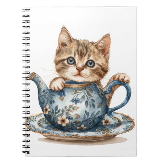 Cuaderno Portátil con tema de gato (Frente)