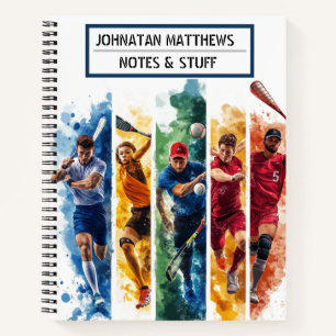 Cuaderno Portátil con temática deportiva inspiradora