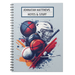 Cuaderno Portátil con temática deportiva inspiradora Spiral