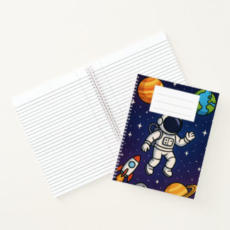 Cuaderno Portátil con temática espacial