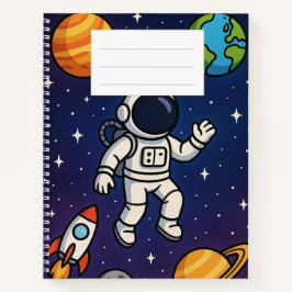 Cuaderno Portátil con temática espacial