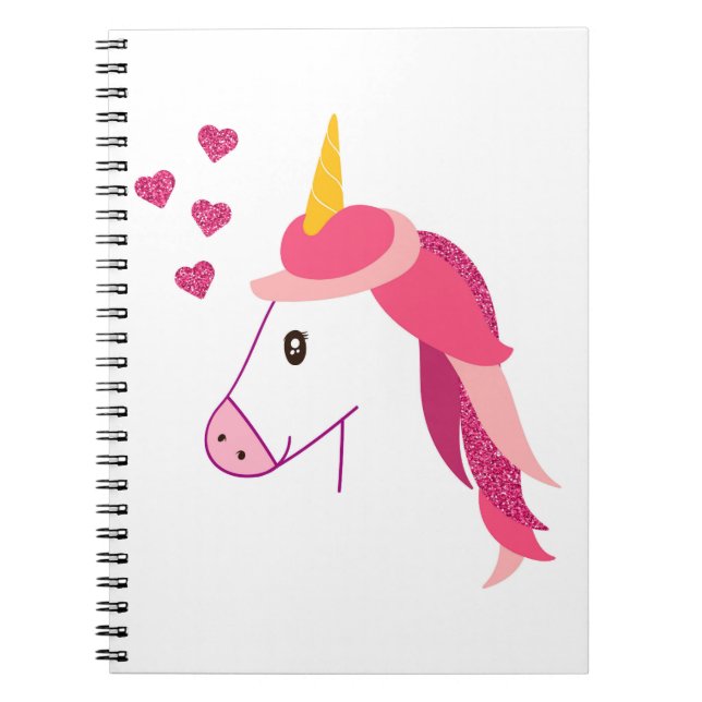 Cuaderno Portátil con unicornio para un chica. (Frente)