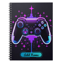 Cuaderno Portátil controlador Neon Gamer (Nombre editable)
