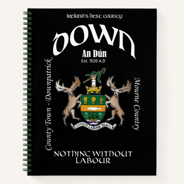Cuaderno Portátil Crested de County Down Ireland (Anverso)