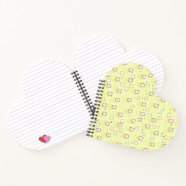 Cuaderno Portátil cuadrado con forma de corazón de baile