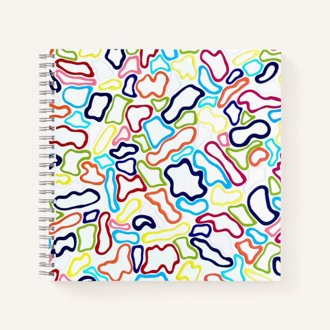 Cuaderno Portátil cuadrado de bandas de pelo (Anverso)