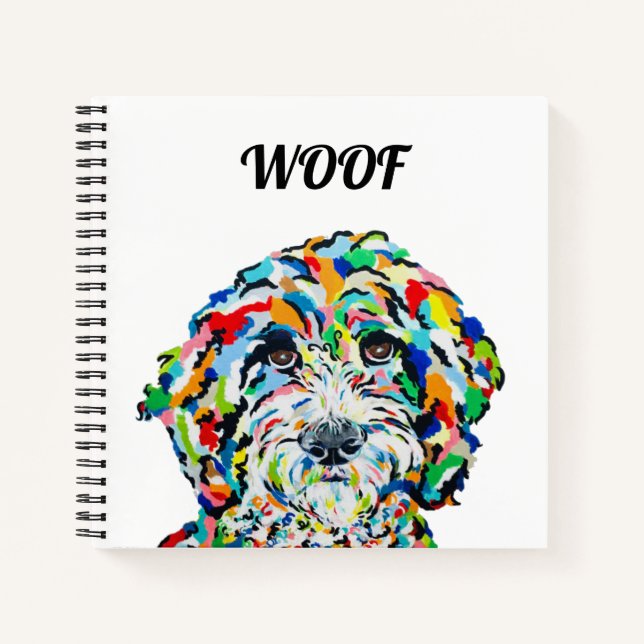 Cuaderno Portátil cuadrado de Sheepadoodle (Anverso)