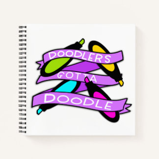 Cuaderno Portátil Cuadrado Doodle