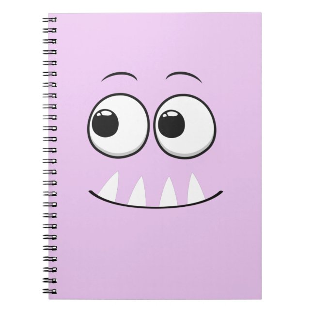 Cuaderno Portátil Cute Purple Monster para niños (Frente)