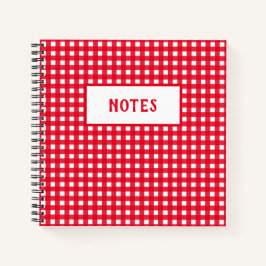 Cuaderno Portátil Cute Rojo y Blanco