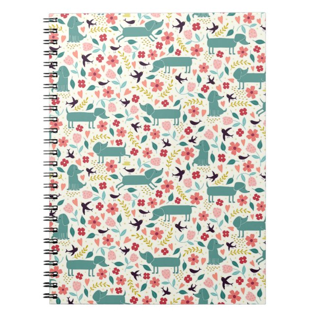 Cuaderno Portátil Dachshunds (Frente)