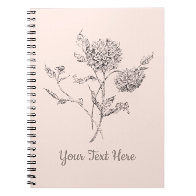 Cuaderno Portátil Dahlia personalizado (Frente)
