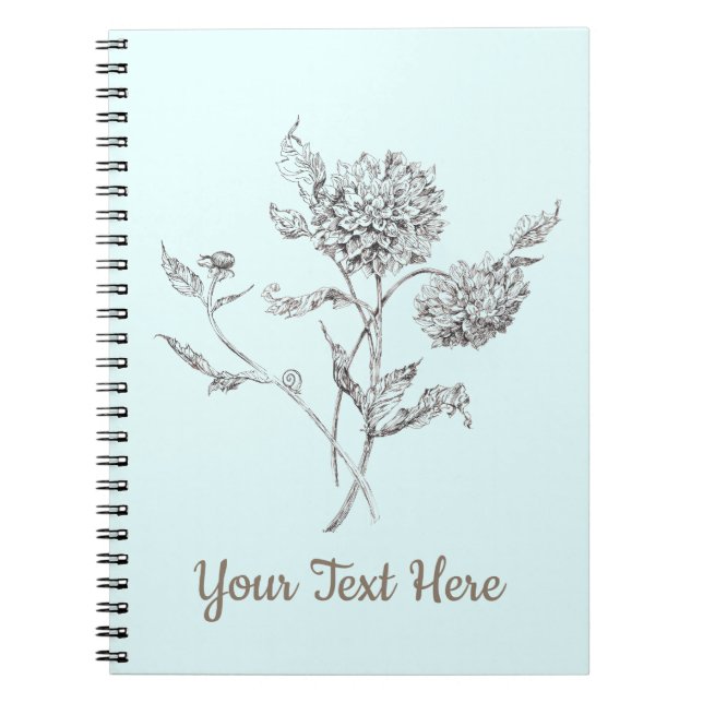 Cuaderno Portátil Dahlia personalizado (Frente)