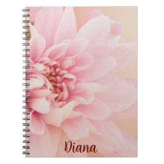Cuaderno Portátil Dahlia rosa de Bonito personalizado