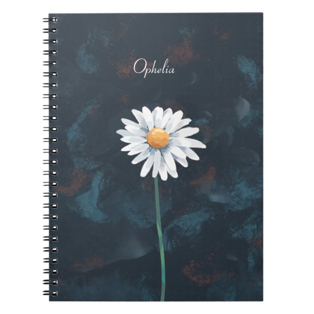 Cuaderno Portátil Daisy Flower - Diseño de Ilustracion flor (Frente)