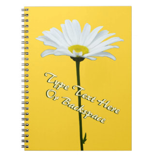 Cuaderno Portátil Daisy Notebook personalizado de flores de