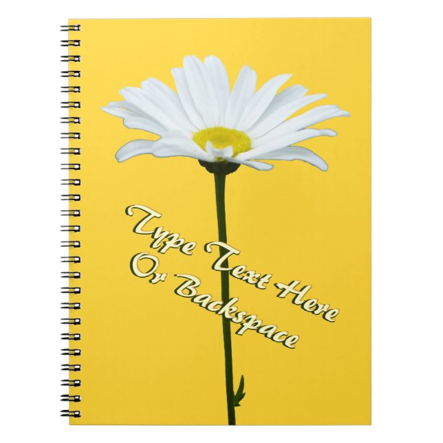 Cuaderno Portátil Daisy Notebook personalizado de flores de (Frente)
