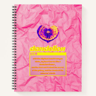 Cuaderno portátil dandelion-artístico-soft-feminine-espirit