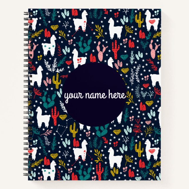 Cuaderno Portátil de Alpaca Cuta personalizado personalizad (Anverso)